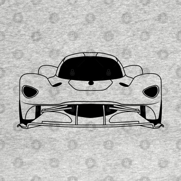 Aston Martin Valkyrie Black Outline by kindacoolbutnotreally